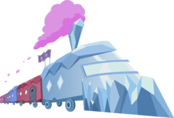 Size: 4619x3133 | Tagged: safe, artist:tsabak, g4, three's a crowd, crystal express, high res, no pony, simple background, smoke, tank engine, train, transparent background, vector, vehicle
