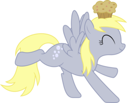 Size: 5000x4045 | Tagged: safe, artist:darknisfan1995, derpy hooves, pegasus, pony, g4, absurd resolution, female, mare, muffin, simple background, solo, transparent background, vector