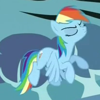 Size: 206x206 | Tagged: safe, screencap, rainbow dash, pony, g4, three's a crowd, female, flying, solo