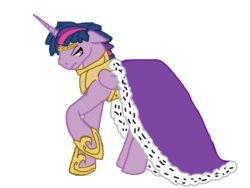 Size: 640x480 | Tagged: safe, artist:stagetechyart, twilight sparkle, alicorn, pony, g4, armor, cape, clothes, dusk shine, floppy ears, looking back, male, prince dusk, royal cape, rule 63, simple background, solo, transparent background, twilight sparkle (alicorn)