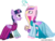 Size: 1022x781 | Tagged: safe, artist:sketch-shepherd, princess cadance, twilight sparkle, alicorn, pony, g4, anna, clothes, cosplay, dress, duo, elsa, female, frozen (movie), mare, simple background, transparent background, twilight sparkle (alicorn)