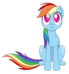 Size: 538x578 | Tagged: safe, artist:silverlininggirl, rainbow dash, g4, cute, dashabetes, female, sitting, solo