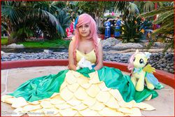 Size: 759x508 | Tagged: safe, artist:x1hatsunemikux, fluttershy, human, g4, cosplay, irl, irl human, photo, plushie