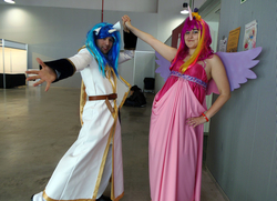 Size: 2000x1446 | Tagged: safe, artist:yo-cosplay, princess cadance, shining armor, human, g4, cosplay, irl, irl human, photo