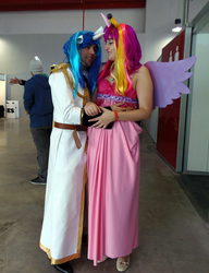 Size: 1500x1953 | Tagged: safe, artist:yo-cosplay, princess cadance, shining armor, human, g4, cosplay, irl, irl human, photo