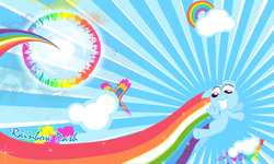 Size: 2000x1200 | Tagged: safe, artist:yo-cosplay, rainbow dash, g4, female, filly, filly rainbow dash, solo, wallpaper