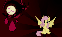 Size: 2000x1200 | Tagged: safe, artist:yo-cosplay, fluttershy, bat pony, pony, bats!, g4, female, flutterbat, race swap, solo, wallpaper