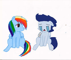 Size: 1024x867 | Tagged: safe, artist:1231redflame, rainbow dash, soarin', g4, crying, female, male, ms paint, ship:soarindash, shipping, straight