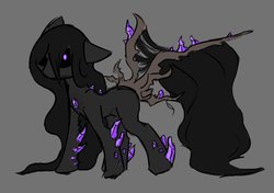 Size: 1065x751 | Tagged: safe, artist:by-the-lantern-light, oc, oc only, earth pony, original species, pony, augmented tail, crystal, solo