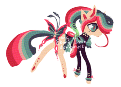 Size: 603x435 | Tagged: safe, artist:ebony-inke, oc, oc only, butterfly, earth pony, pony, solo