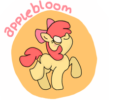 Size: 436x369 | Tagged: safe, artist:fruitriver, apple bloom, g4, female, solo