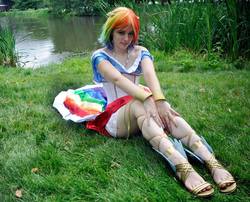 Size: 960x775 | Tagged: safe, artist:avalon-cosplay, rainbow dash, human, g4, cosplay, irl, irl human, photo, solo