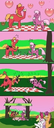 Size: 750x1750 | Tagged: safe, artist:kushina13, apple bloom, big macintosh, cheerilee, scootaloo, sweetie belle, bull, cow, earth pony, pony, g4, hearts and hooves day (episode), alternate scenario, big moocintosh, cheericow, comic, cowified, cutie mark crusaders, hearts and hooves day, male, ship:cheerimac, shipper on deck, shipping, stallion, straight, transformation, udder