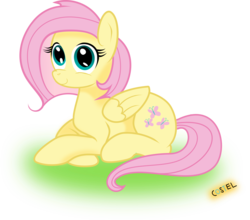 Size: 2707x2380 | Tagged: safe, artist:aureai, artist:constellite, fluttershy, g4, female, happy, smiling, solo