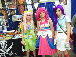 Size: 1024x768 | Tagged: safe, fluttershy, pinkie pie, rarity, human, g4, cosplay, irl, irl human, photo
