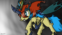 Size: 1280x720 | Tagged: safe, artist:nob0dyimportant, changeling, keldeo, changelingified, pokémon, solo