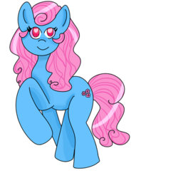 Size: 500x500 | Tagged: safe, artist:sadyuri, oc, oc only, oc:florissa, earth pony, pony, ask florissa, earth pony oc, female, heart eyes, mare, solo, wingding eyes