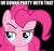 Size: 960x905 | Tagged: safe, artist:byteslice edits, edit, pinkie pie, g4, three's a crowd, caption, disapproval, female, juxtaposition bait, solo, suspicious face
