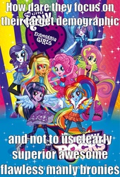 Size: 1024x1509 | Tagged: safe, applejack, dj pon-3, fluttershy, pinkie pie, rainbow dash, rarity, twilight sparkle, vinyl scratch, human, equestria girls, g4, my little pony equestria girls: rainbow rocks, clothes, devil horn (gesture), drama, equestria girls drama, humanized, op is trying to start shit, pony coloring, skirt