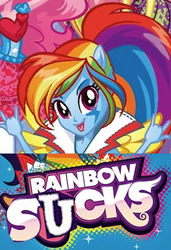 Size: 303x443 | Tagged: safe, rainbow dash, equestria girls, g4, my little pony equestria girls: rainbow rocks, devil horn (gesture), expand dong, exploitable meme, meme, op is a duck