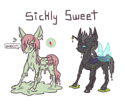 Size: 1200x1000 | Tagged: safe, artist:barbaracle, oc, oc only, changeling, pegasus, pony, adoptable, mucous, sick, snot