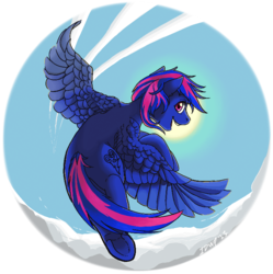 Size: 701x703 | Tagged: safe, artist:idrawweeklypony, oc, oc only, pegasus, pony, flying, solo