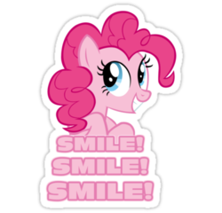 Size: 375x360 | Tagged: artist needed, safe, pinkie pie, g4, female, solo, sticker