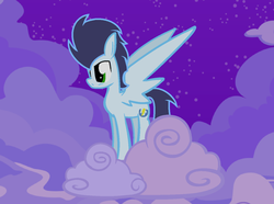 Size: 1024x761 | Tagged: safe, artist:littlecloudie, soarin', g4, male, solo