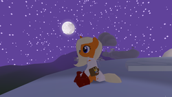 Size: 1920x1080 | Tagged: safe, oc, oc only, oc:dreamsicle, legends of equestria, moon, solo, stars