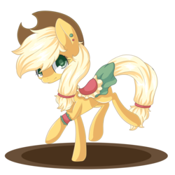 Size: 2000x2000 | Tagged: safe, artist:rue-willings, applejack, earth pony, pony, g4, clothes, dress, female, mare, simple background, solo, transparent background