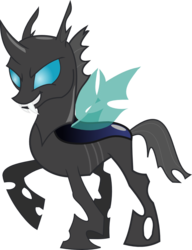 Size: 889x1158 | Tagged: safe, artist:matty4z, changeling, raised hoof, simple background, solo, standing, transparent background, vector
