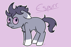 Size: 500x333 | Tagged: safe, artist:twizzy, espurr, chest fluff, floppy ears, fluffy, pokémon, ponified, solo