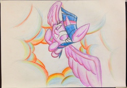 Size: 773x537 | Tagged: artist needed, source needed, safe, twilight sparkle, alicorn, pony, g4, colored, female, flying, mare, pencil drawing, solo, twilight sparkle (alicorn)