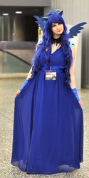 Size: 1577x3152 | Tagged: safe, artist:danaxxximmortal, artist:kyuproduction, princess luna, human, g4, cosplay, irl, irl human, photo, solo