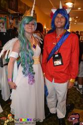 Size: 440x660 | Tagged: safe, princess celestia, shining armor, human, g4, cosplay, irl, irl human, photo