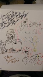 Size: 918x1632 | Tagged: safe, artist:bluesapphire97, fluttershy, pinkie pie, zecora, zebra, g4, traditional art