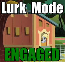 Size: 228x217 | Tagged: safe, edit, edited screencap, screencap, derpy hooves, pegasus, pony, g4, may the best pet win, caption, chicken coop, female, image macro, lurking, mare, solo