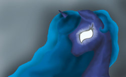 Size: 1024x632 | Tagged: safe, artist:bluesapphire97, princess luna, g4, female, glowing eyes, solo