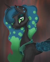 Size: 858x1053 | Tagged: safe, artist:bluesapphire97, queen chrysalis, alicorn, pony, g4, female, solo, species swap