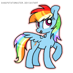 Size: 1024x1024 | Tagged: safe, artist:swagpotatomaster, rainbow dash, g4, female, solo