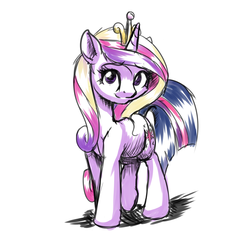 Size: 2000x2000 | Tagged: safe, artist:mykegreywolf, princess cadance, twilight sparkle, pony, g4, alternate hairstyle, female, mane swap, solo