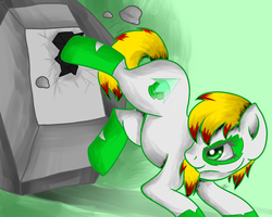 Size: 1000x800 | Tagged: safe, artist:evehly, oc, oc only, earth pony, pony, rock, solo