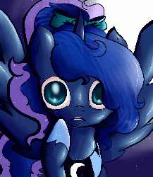 Size: 1300x1500 | Tagged: safe, artist:evehly, princess luna, g4, animated, crying, female, solo
