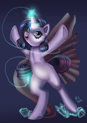 Size: 800x1132 | Tagged: safe, artist:php154, rarity, pony, unicorn, g4, bipedal, dancing, female, magic, solo