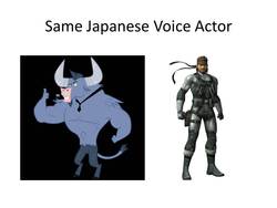 Size: 960x720 | Tagged: safe, iron will, human, minotaur, g4, akio otsuka, exploitable meme, japan, japanese, meme, metal gear, metal gear solid, same voice actor, solid snake