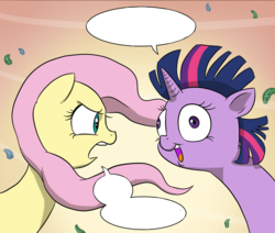 Size: 1024x868 | Tagged: safe, artist:doublewbrothers, edit, fluttershy, twilight sparkle, g4, hurricane fluttershy, derp, derplight sparkle, exploitable, frown, glare, open mouth, smiling, wind