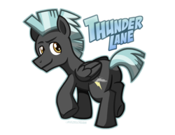 Size: 1276x992 | Tagged: safe, artist:bcpony, thunderlane, pegasus, pony, g4, backwards cutie mark, butt, looking at you, male, plot, simple background, solo, stallion, text, transparent background, underhoof