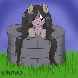 Size: 500x500 | Tagged: safe, artist:empyu, octavia melody, earth pony, pony, g4, 30 minute art challenge, alternate hairstyle, cute, female, sadako, solo, tavibetes, the ring, well