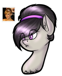 Size: 443x543 | Tagged: safe, artist:onikashi, octavia melody, human, g4, 30 minute art challenge, alternate hairstyle, irl, irl human, photo