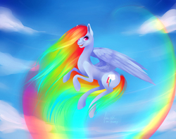 Size: 4700x3700 | Tagged: safe, artist:juliwu, rainbow dash, g4, female, flying, solo